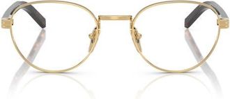 Prada 51mm Round optical glasses in Gold at Nordstrom