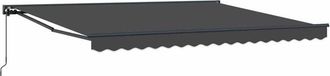 vidaXL Toldo Retr&aacute;ctil Manual Antracita 400x300 Cm Tela Vidaxl
