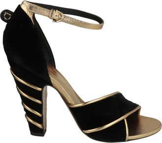 Ferragamo Ether Velvet Heel Sandals