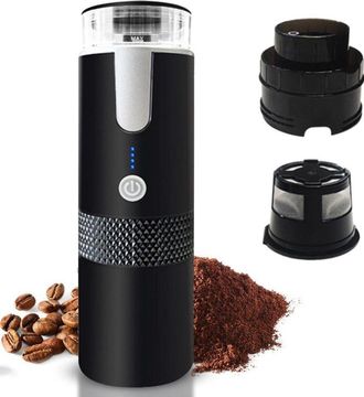 OEM Cafetera El&eacute;ctrica Port&aacute;til De Espresso, Mini Cafetera Monodosis De 170 Ml (6 Oz), Incluye Dispensador De Caf&eacute; Molido Y Contenedor De C&aacute;psulas, Ideal 