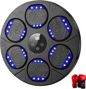 OEM M&aacute;quina De Boxeo Musical Led, Equipo Electr&oacute;nico De Entrenamiento Musical Con Bluetooth Y Objetivo Inteligente Para El Hogar, Altura Ajustable Para Mo