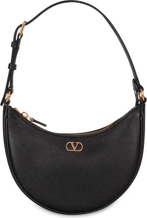 Valentino Garavani Mini Leather Hobo Bag with Signature