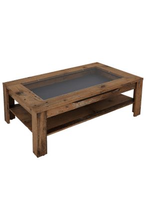 MID.YOU Mid.you Couchtisch, Braun, Glas, Holzwerkstoff, 1 Schubladen, rechteckig, eckig, 67x43x110 cm, FSC MIX, einfacher Aufbau, Wohnzimmer, Wohnzimmertische