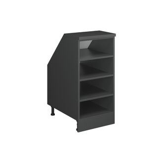 Vicco Armario De Cocina Para Techo Inclinado R-line, Antracita, 40 Cm Con 4 Compartimentos, Carcasa 60 Cm De Profundidad, Vicco