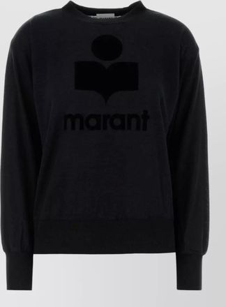 Isabel Marant klowia linen crew neck long sleeve t-shirt