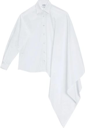 Moschino Camicia - Dames - Overhemden - Wit - S - Katoen - Overhemden