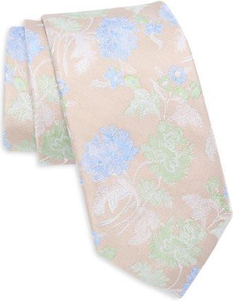 Nordstrom Marmor Floral Silk Jacquard Tie in Taupe at Nordstrom