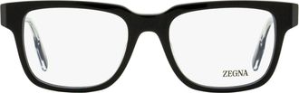 Ermenegildo Zegna EZ5260 Retro Rectangular Eyeglasses - Black