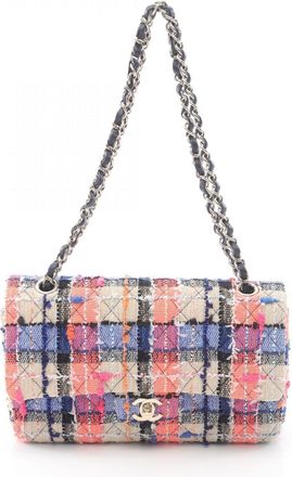 Chanel Fabric Leather Shoulder Bag (Pre-Owned)