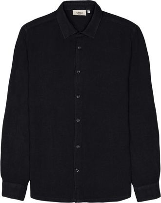 Altea Camicia in lino - Heren - Casual Overhemden - Blauw - S - Linnen - Overhemden