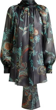 Etro Top met strikkraag - Zwart