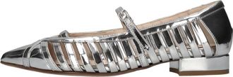 Anna F. Leren ballerinas - Dames - Ballerinas - Grijs - 38 EU - Leer - Schoenen