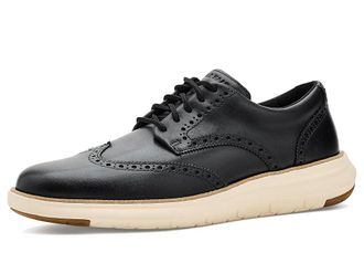 Cole Haan Grand Remix Wingtip Mens Shoes Black/Ivory : 10.5 D - Medium, Lace/Leather