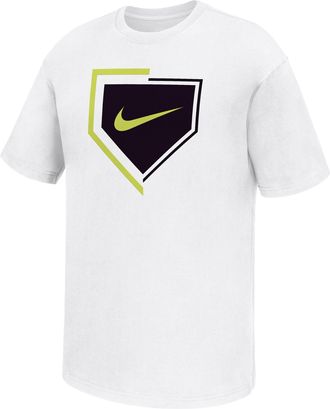 Nike Mens Swoosh Max90 Baseball T-Shirt in White | M11766P468NKBS-WHT