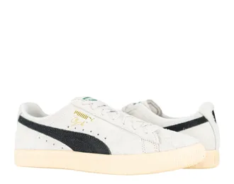 Puma Mens Puma Clyde Hairy Suede Sneakers 393115-01 Sedate Gray Cashew