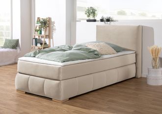 HOME AFFAIRE Boxspringbett »Wehma« inkl. Topper in 3 verschiedenen Matratzen, auch in Samtstoff
