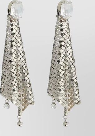 Paco Rabanne small mesh pixel strass earrings