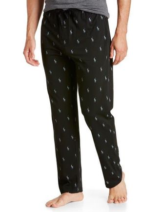 Polo Ralph Lauren Classic Knit Sleep Pants in Black at Nordstrom, Size 2X Big