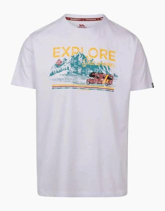 Trespass Mens Trespass Mens Thelon Printed Casual T-Shirt - White - Size: 44