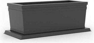 Monacis Maceta Lisa De 80 Cm, Color Antracita, En Pol&iacute;mero Monacis - 80x40x34 Cm De Alto