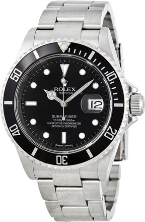 Rolex Pre-owned Rolex Submariner Automatic Chronometer Black Dial Mens Watch 16610BKSO-3