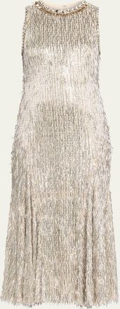 Cinq &agrave; Sept Izara Beaded Fringe Dress