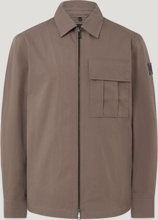 Belstaff Cargo Overshirt Mens Compact Technical Cotton Asphalt Size 2XL