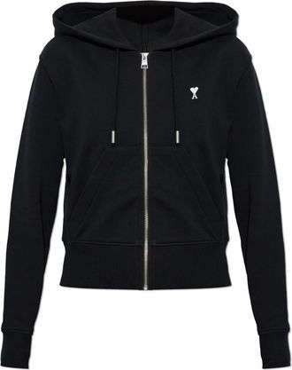 Ami Hoodies & sweatvesten, Dames, Zwart, S, Katoen, Ami de Coeur Hoodie