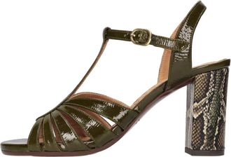 Chie Mihara Patent Leder Sandalen - Dames - Sandalen met hakken - Groen - 39 EU - Leer - Schoenen