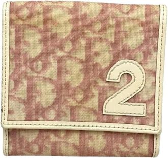 Dior Pre-owned Wallets, female, Pink, Size: ONE SIZE Pre-owned Vintage Leather Wallet