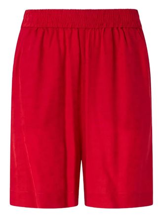 Pinko elasticated-waist shorts - women - Viscose/Viscose - S - Red