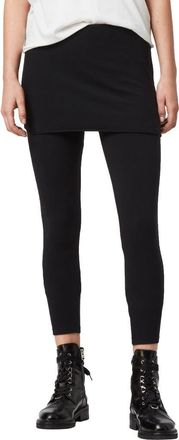 AllSaints Raffi Skirted Leggings in Black at Nordstrom, Size X-Small