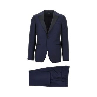 Ermenegildo Zegna Getailleerd avondkostuum van wol en mohair - Heren - Pakken - Blauw - Maat: XL Wol