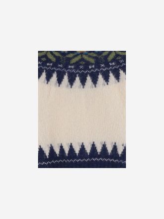Howlin Jacquard Fine Wool Sweater - Navy