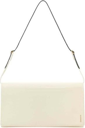 Jil Sander White Leather Medium File Shoulder Bag Eggshell Borse A Mano