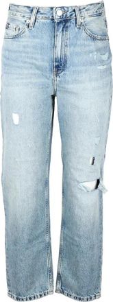 Tommy Hilfiger Klassieke Straight Jeans - Dames - Regular Fit Jeans - Blauw - W26 - Katoen - Jeans