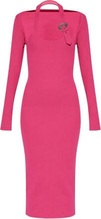 Versace Jeans Couture Abito midi con decorazione - Rosa