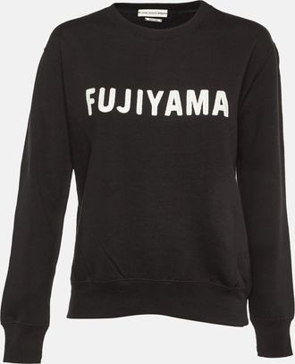 Isabel Marant Etoile Black Cotton Fleece Fujiyama Embroidered Sweatshirt