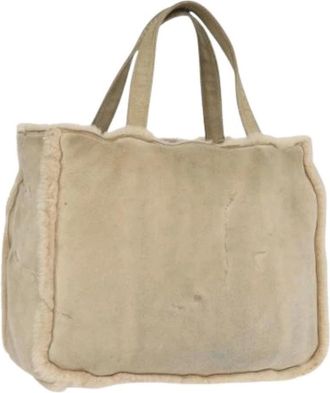 Chanel Pre-owned Tote Bags, female, Beige, Size: ONE SIZE Pre-owned Canvas Tote Bag