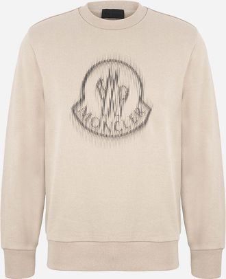 Moncler Rundhals-Sweatshirt mit verschwommenem Logoprint