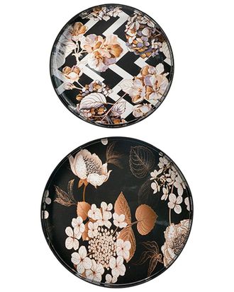 A&B Home Discontinued A&B Home Set Of 2 Decorative Trays