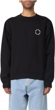 Daily Paper Clothing Hoodies & sweatvesten, Heren, Zwart, XL, Katoen, Black Circle Logo Sweatshirt
