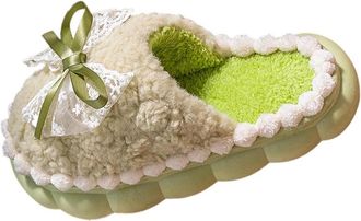 Generic Womens Platform Slippers Anti slip Home Thick Sole Cute Winter Slippers Soft Plush Cozy Outdoor Indoor Home Shoes