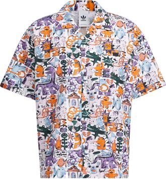 adidas originals KT CO AOP SHIRT Athleisure Casual Sports Short Sleeve Couple Style Printing HR6458