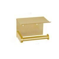 OEM Portarrollos De Papel Higi&eacute;nico, Soporte De Pared Con Estante De Almacenamiento, Autoadhesivo, Aluminio (dorado) - Crezuo