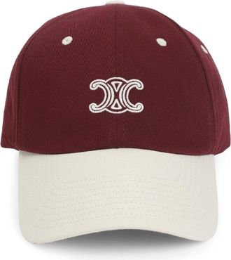 Celine Caps, female, Red, Size: M Triomphe Richelieu Cap