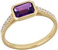 Bony Levy El Mar Diamond & Amethyst Ring in Amethyst/18K Yellow Gold at Nordstrom Rack, Size 6.5