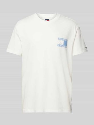Tommy Jeans Regular Fit T-Shirt aus reiner Baumwolle in Offwhite, Gr&ouml;&szlig;e XL
