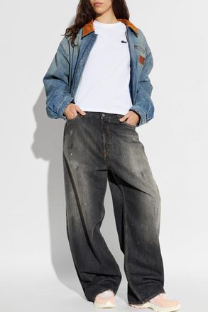 Lacoste T-shirt With Logo Patch, Womens, White