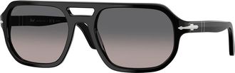 Persol PO3393S GUIDO Polarized 95/M3 Mens Sunglasses Black Size 56